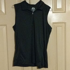 Black Sleeveless Golf Shirt